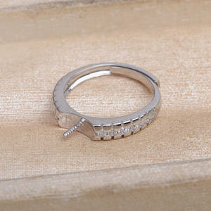 เวนชิ แหวนเงินแท้ S925 กึ่งสำเร็จรูป แบบเปิด สำหรับตกแต่งเครื่องประดับมุก รุ่นจีน 16597 - Product Image 4