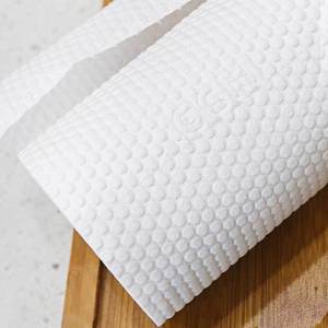 ผ้าเช็ดจานแบบใช้ได้ทั้งแบบเปียกและแบบแห้ง สีขาว ดูดซับน้ำมันได้ดี กระดาษครัวสำหรับหม้อและกระทะ - Product Image 1