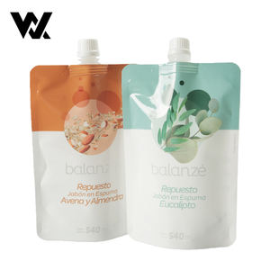 שקית מילוי נוזלים ניידת בהדפסה אישית 5 מ\\\"ל 30 מ\\\"ל 100 מ\\\"ל 500 מ\\\"ל לשמפו, סבון גוף ורחצה עם פיה - Product Image 2