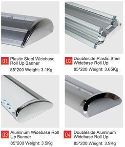 Taşınabilir rulo ekran reklam alüminyum widebase özel baskı promosyon rulo afiş standı - Product Image 3