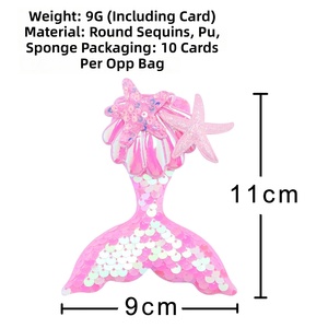 Pinzas para el pelo de cola de sirena con lentejuelas, pinzas para el pelo de estrella de mar y concha al por mayor para niñas pequeñas, fiestas infantiles, nuevos productos 2026 - Product Image 4
