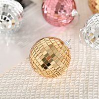 Boule à miroir en verre Boule Disco colorée Barre Kvt Décoration de fenêtre Miroir laser réfléchissant Boule de Noël