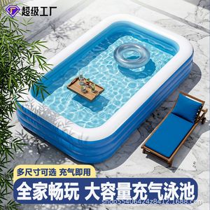 Piscine gonflable pour enfants et famille, utilisation extérieure, grande taille, matériau PVC épaissi - Product Image 2