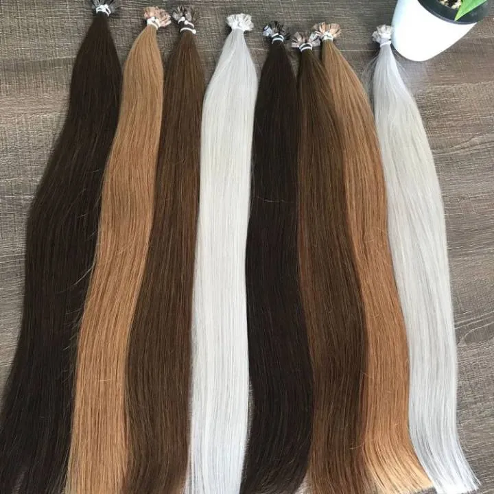 1g 2g 0.8g/Stands 100% Remy Keratin Flat Tip Pre Bonded I/U tip Fusion Hair Extensions