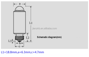 Lámpara de Xenón para Examen de Oído <span class=keywords><strong>Welch</strong></span> <span class=keywords><strong>Allyn</strong></span>, Bombilla Halógena 20000 25000 27000 <span class=keywords><strong>03100</strong></span> 3.5V0.72A - Product Image 5