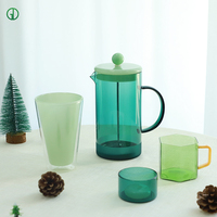 Mug en verre, vase décoratif à fleurs, vaisselle personnalisée, cadeau de Noël, tasse à thé en verre résistant à la chaleur