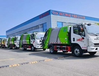 Camion compacteur à chargement arrière Foton 4x2 |   Camion de transport de déchets compact diesel de 5 m3 avec système de levage
