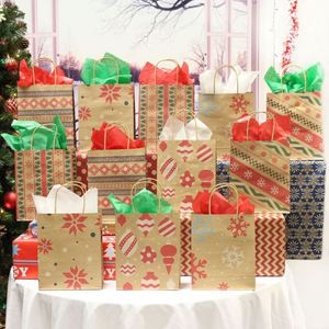 Sacs cadeaux de Noël de luxe en kraft avec logo personnalisé pour petites entreprises, emballages pour magasins de détail, chaussures, vêtements, accessoires, promotions - Product Image 4