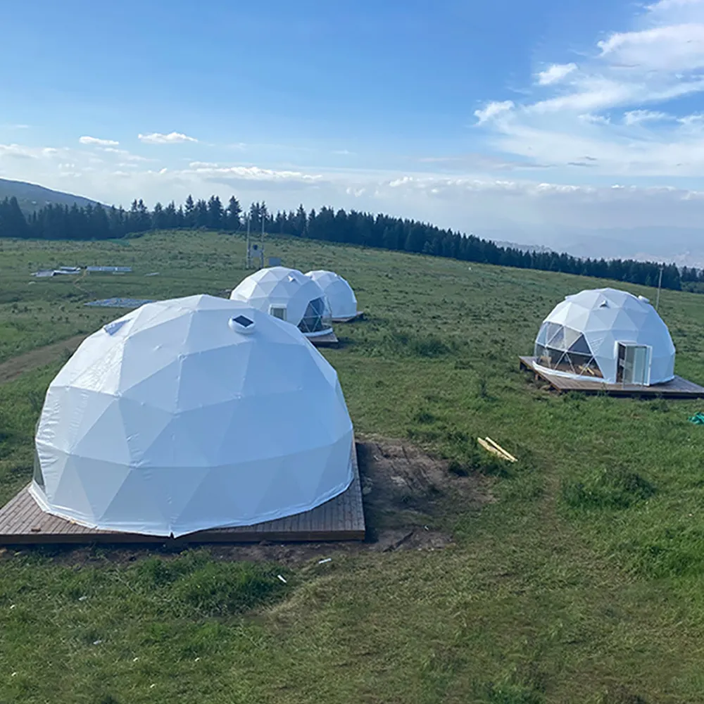 Hochs icherheit Kunststoff aufblasbare klare Glamping Cottage Garden Bubble Dome Kinder Camping Zelt