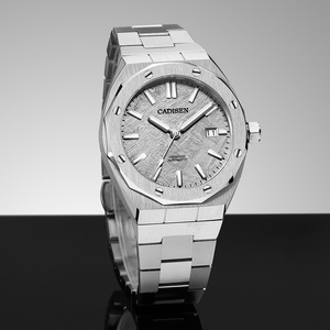 CADISEN 8193 Mouvement NH35 Verre saphir étanche Montre de luxe pour hommes d'affaires en acier inoxydable - Product Image 4