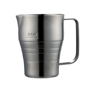 Mousseur à lait manuel en acier inoxydable <span class=keywords><strong>de</strong></span> haute qualité 900 ml, design simple à <span class=keywords><strong>action</strong></span> par traction, cylindre en forme <span class=keywords><strong>de</strong></span> <span class=keywords><strong>fleur</strong></span> pour le café et le lait - Product Image 1