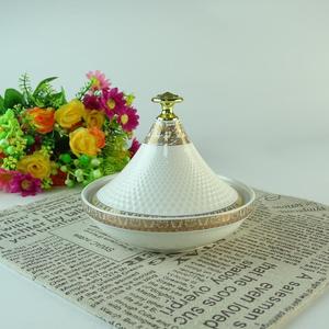 Ensemble de beurrier en céramique créatif en gros, logo de luxe personnalisé, <span class=keywords><strong>tajine</strong></span> marocain miniature - Product Image 1