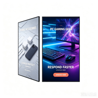 Pantalla Digital de 75 Pulgadas de Alto Brillo para Montaje en Pared, con Marco Ultra Delgado, para Promoción en Cadenas de Tiendas Minoristas