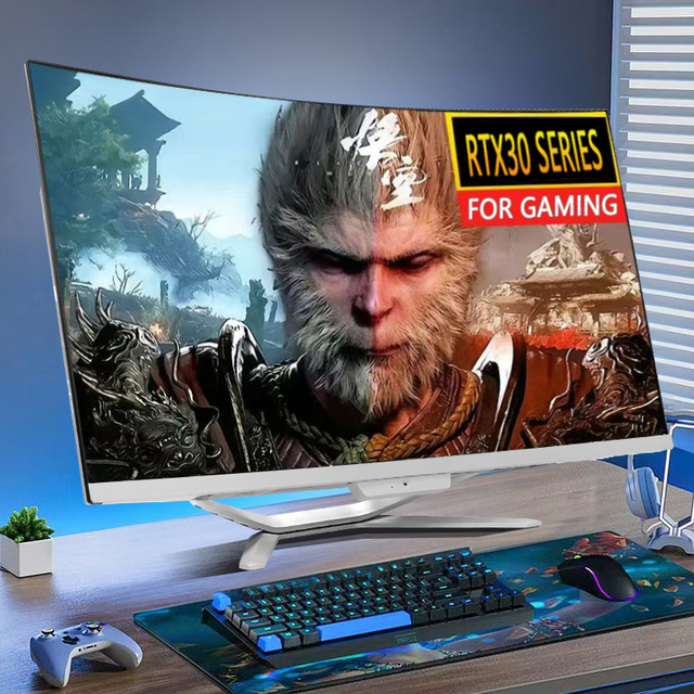 32" Core I7 Pc Gamer I9 Monoblock Curved Monitor Computadora 8GB 16GB 32GB RAM 1TB SSD AIO Computer All in One Pc Gaming