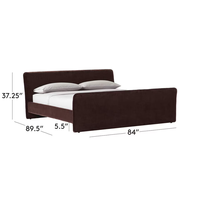 Greenvision Cadre de lit moderne et durable rembourré de taille King & Queen