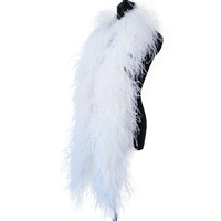 Écharpe en plumes épaisses 10 couches 1 m 1.5 m 2.4 m écharpe en plumes d'autruche naturelle pour vêtements de danse de salon décoration de robe latine