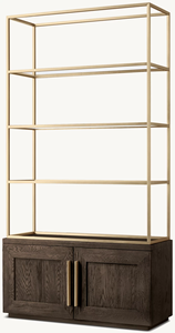 Meuble de rangement de luxe postmoderne pour bureau à domicile, console de salon, bibliothèque en bois massif - Product Image 6