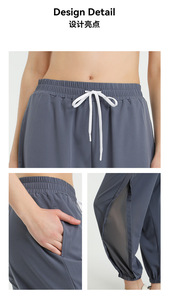 Pantaloni Yoga a Gamba Larga Effetto Nudo ad Asciugatura Rapida con Tasche e Fondo Elasticizzato per <span class=keywords><strong>Donna</strong></span> - Product Image 6