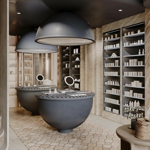 Vitrine de présentation de cosmétiques en acrylique haut de gamme avec éclairage LED, comptoir de maquillage sur mesure pour les boutiques de cosmétiques, parfums et soins de beauté - Product Image 1