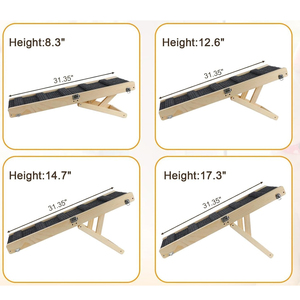 Escalera/Rampa Plegable para Perros, Diseño Ajustable, Portátil, Ecológico, de Madera Sólida - Product Image 3