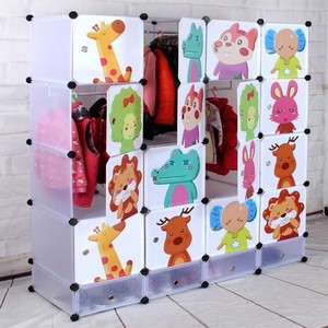 Lemari Pakaian Anak, Lemari Pakaian Modern, Set Kamar Tidur Plastik dengan Penyimpanan Lemari - Product Image 1