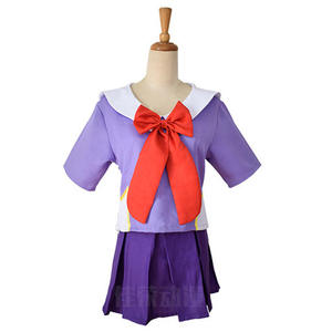 Disfraz de <span class=keywords><strong>Cosplay</strong></span> de <span class=keywords><strong>Anime</strong></span> Mirai Nikki, Gasai Yuno, Falda JK Morada, Estilo Marinero, Conjunto para Mujer, Fiesta de Halloween - Product Image 4