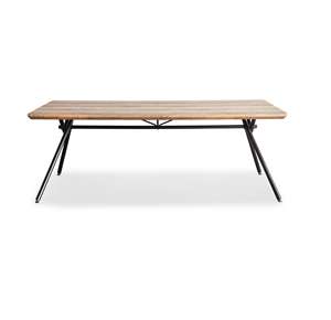Mesa de Comedor Industrial Moderna con Tablero de Madera y Estructura Sólida, Juego de Muebles para Comedor, Hogar, Apartamento, Cocina, Hotel - Product Image 1