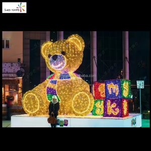 Luces Decorativas Navideñas LED con Forma de Oso, para Exteriores, Clasificación IP44, 2700K, Blanco Cálido, Fácil Instalación - Product Image 2