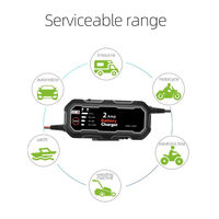 Chargeur intelligent universel 6V 12V 2A AGM GEL Plomb-acide Lithium Petit courant