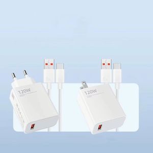 120W Super Fast Charger US EU <b>Plug</b> Phone Charger Set Fast Charging USB Charger With 6A USB <b>C</b> Cable - Product Image 2