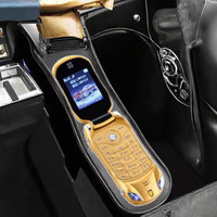 Mini Teléfono Móvil Dual SIM con Reproductor MP3/MP4, Desbloqueo por Botón, Linterna, Diseño de Auto, Súper Pequeño, Pantalla OLED
