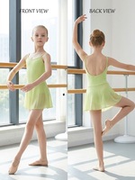 Robe de ballet sans manches en 5 couleurs, justaucorps une pièce avec jupe, tenue de danse en tulle, costumes de ballet pour filles