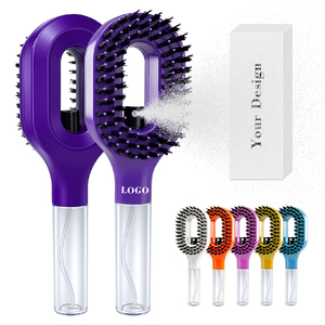 2-in-1 Mist Spray <b>Brush</b> & <b>Smoothing</b> Comb – Built-in Water Sprayer, Anti-Frizz Styling for Dry/Wet Hair - Product Image 1