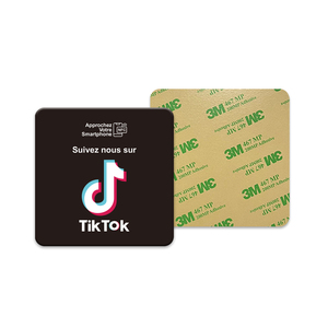 Custom Design 13.56mhz Rfid Nfc Tag Menu Labels Square Restaurant Desk Tap Menu Nfc Tags - Product Image 3