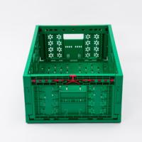 Caisses en plastique pliables robustes pour fruits et légumes, récolte des cultures agricoles, caisse de rangement en plastique pliable