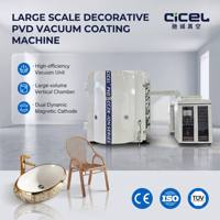 Mesin Pelapis PVD Efisiensi Tinggi CICEL untuk Dekorasi Furnitur Baja Tahan Karat, Pelapis Vakum Ion Plating Arc untuk Perangkat Keras