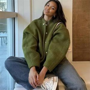 เสื้อโค้ทลำลองคอปกสีเข้มติดกระดุม 15 สีใหม่ แฟชั่นผู้หญิง - Product Image 5