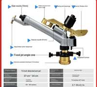 Système d'irrigation agricole, canon à eau en alliage d'aluminium à entraînement par engrenages 360°, arroseur FS30 avec rayon de 26-29 m