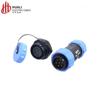 Connecteur circulaire femelle Weipu personnalisé 2-15 broches, série SP2110/SP2112 - 2, 3, 4, 9, 10, 12, 15 broches, étanche, pour raccordement électrique et alimentation