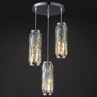 Luminaire moderne suspendu en cristal pour hôtel, décoration de la maison, lustre en verre pour table à manger