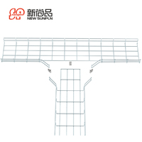 Gouttière à câbles en treillis métallique électrozingué 100 mm x 200 mm pour câblage d'infrastructures de bâtiment