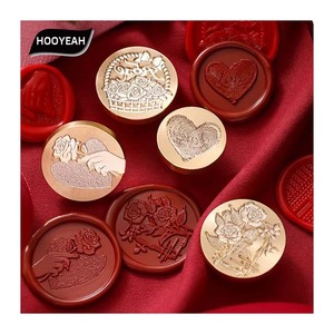 Ngày Valentine Rose Loạt Tem Đồng Đầu/Châu Âu Retro Phong Bì Niêm Phong Quà Tặng Bao Bì/Stamp Set Trang Trí/Bán Buôn - Product Image 1