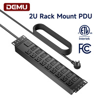 Barre d'alimentation pour rack de serveur 9 prises, 19 pouces, avec interrupteurs individuels, protection contre les surtensions filtrée 2100J, ETL FCC