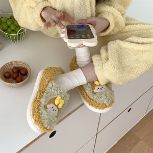 XIXITIAO pantofole di peluche da donna in Memory Foam comode pantofole da <span class=keywords><strong>casa</strong></span> con Sole in PVC antiscivolo per interni ed esterni - Product Image 2