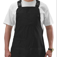 Tablier de Barbier Robuste Vinnie Noir Anti-Statique Ultra Léger Anti-Adhérent aux Cheveux en Polyester Rembourré et Réglable