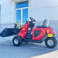 Nouvelle Conception 2026 Mini-chargeuse sur pneus diesel européenne à 3 roues, commande par joystick, garantie 1 an, capacité 400 kg