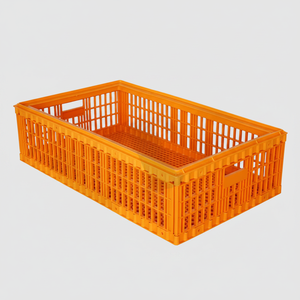 Open Top H-Type <b>Plastic</b> Chicken Transport Coops Home Farm Use New Poultry Cages 12-16 Chicken Capacity -20C All Seasons - Product Image 2