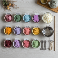 Flocons de colorant pour bougies à haute concentration pour la fabrication de bougies en cire de soja - Blocs de colorant solides concentrés multicolores