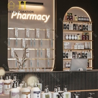 Comptoir de présentation pour magasin médical, armoire de pharmacie en bois durable sur mesure, étagères de pharmacie, comptoir de présentation pour dispensaire