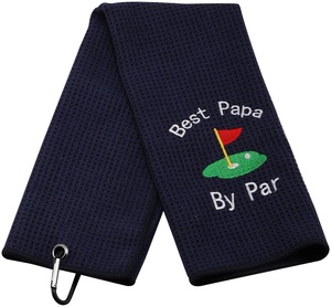 Asciugamano da Golf in Microfibra Personalizzato <span class=keywords><strong>con</strong></span> Gancio per Arrampicata e Logo Ricamato, Quantità Minima d'Ordine per Vendita all'Ingrosso - Product Image 4